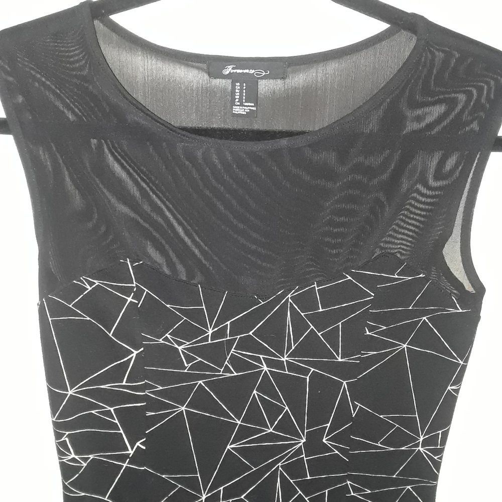 Blk/gold sheer top mini dress